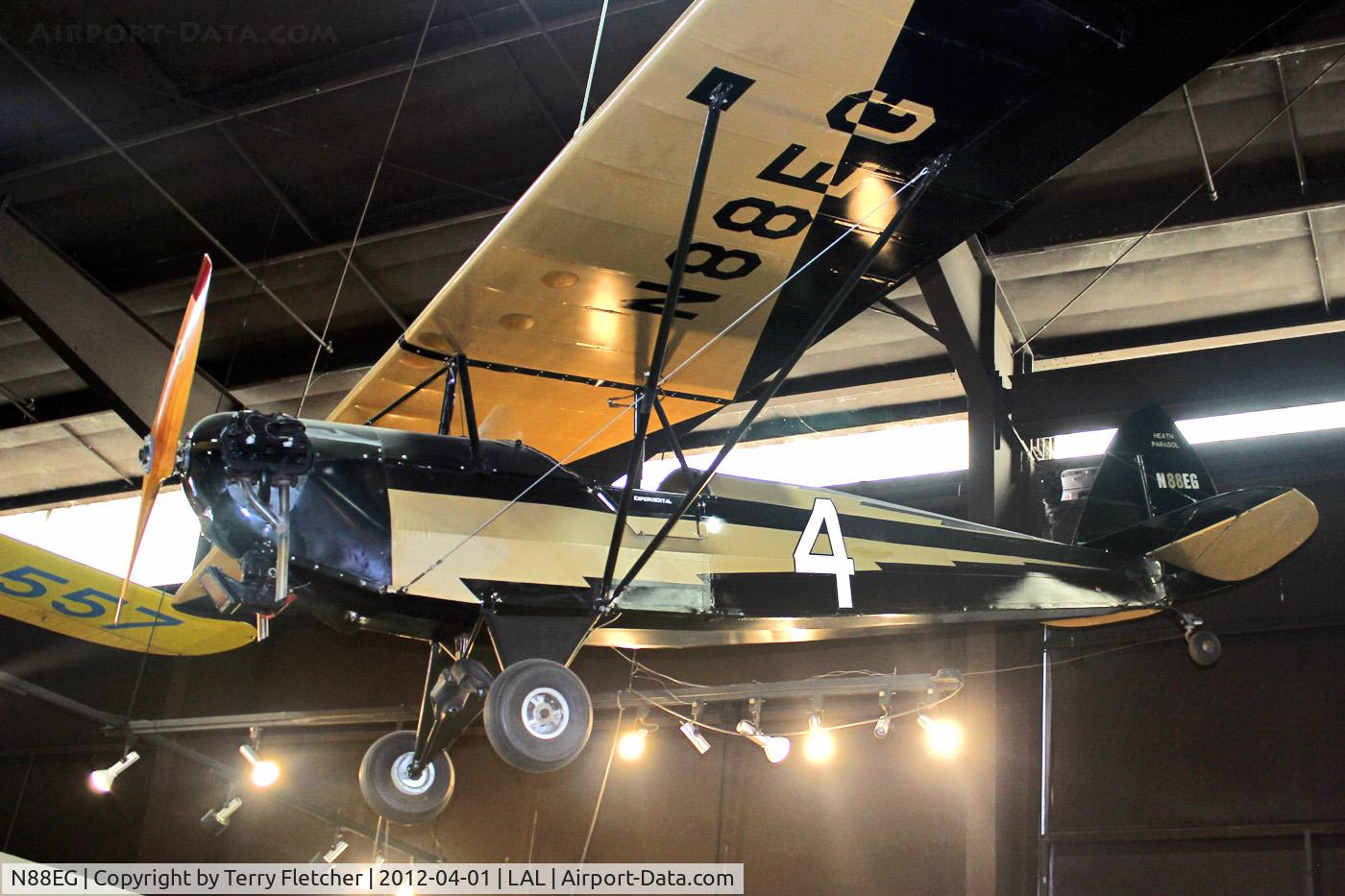 N88EG, 1983 Heath LNA-40 Super Parasol C/N 41919, Displayed at Florida Air Museum
