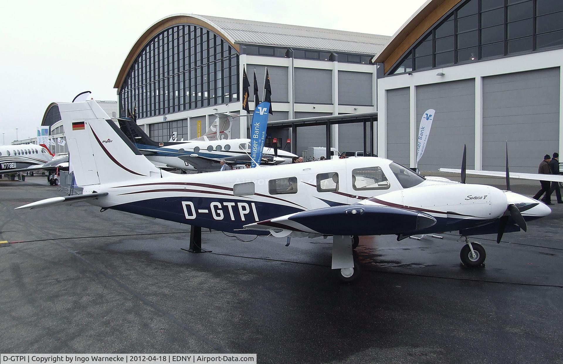 D-GTPI, Piper PA-34-220T C/N 3449410, Piper PA-34-220T Seneca V at the AERO 2012, Friedrichshafen