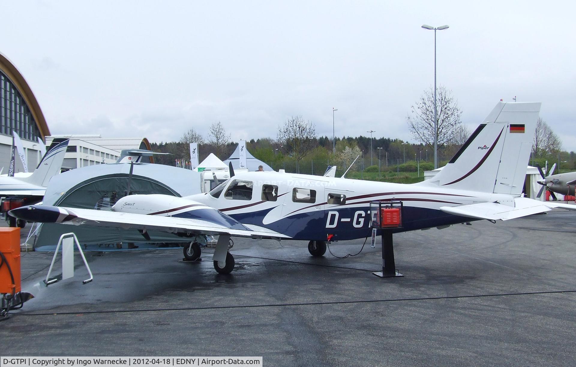 D-GTPI, Piper PA-34-220T C/N 3449410, Piper PA-34-220T Seneca V at the AERO 2012, Friedrichshafen