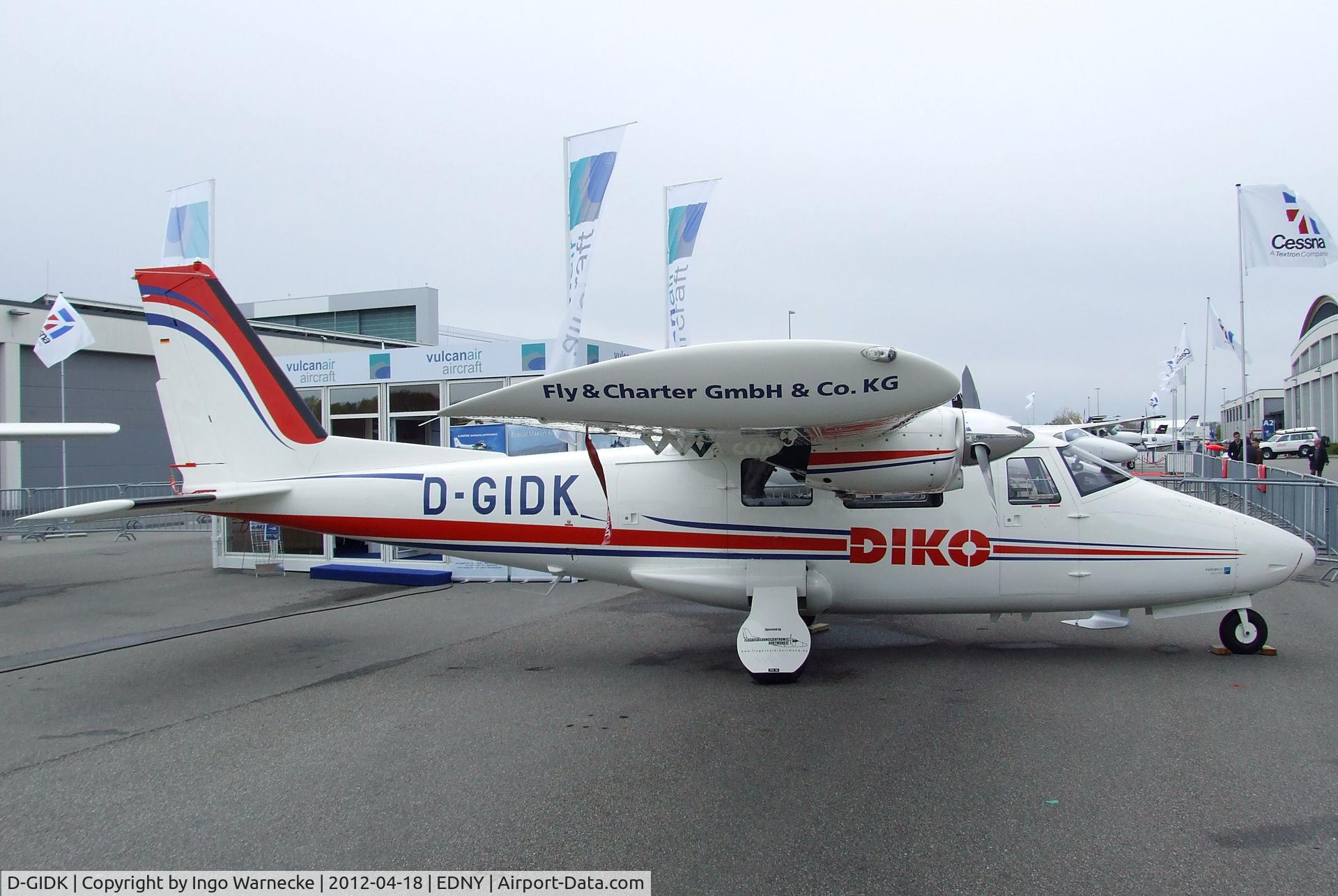 D-GIDK, Vulcanair P-68C C/N 458, Vulcanair P.68C Victor at the AERO 2012, Friedrichshafen