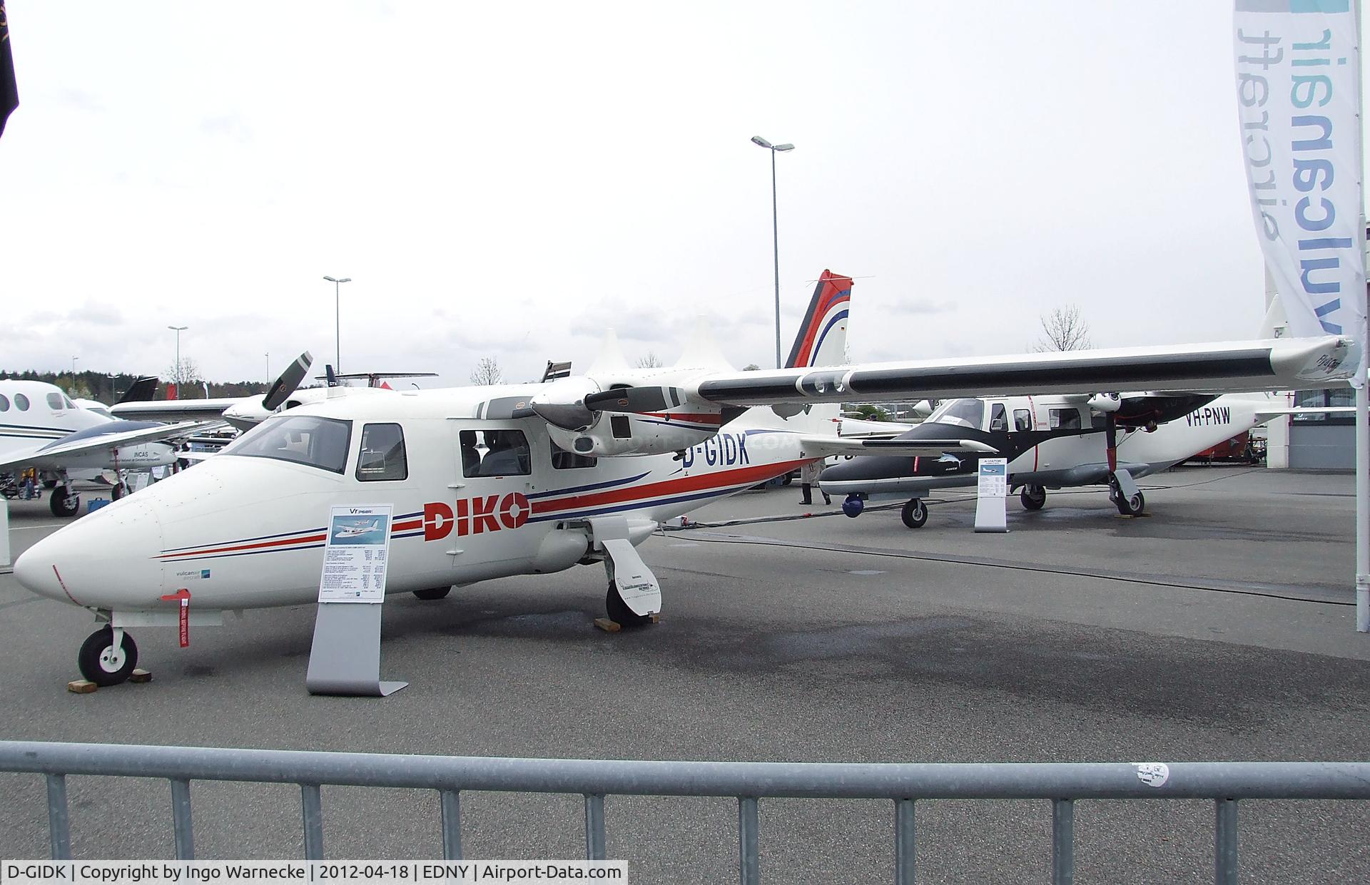 D-GIDK, Vulcanair P-68C C/N 458, Vulcanair P.68C Victor at the AERO 2012, Friedrichshafen
