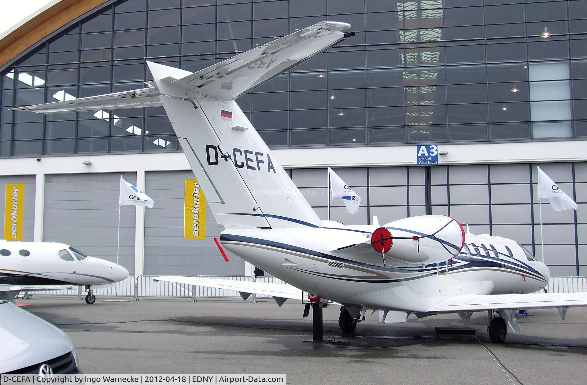 D-CEFA, 2011 Cessna 525C CitationJet CJ4 C/N 525C-0044, Cessna 525C CitationJet CJ4 at the AERO 2012, Friedrichshafen