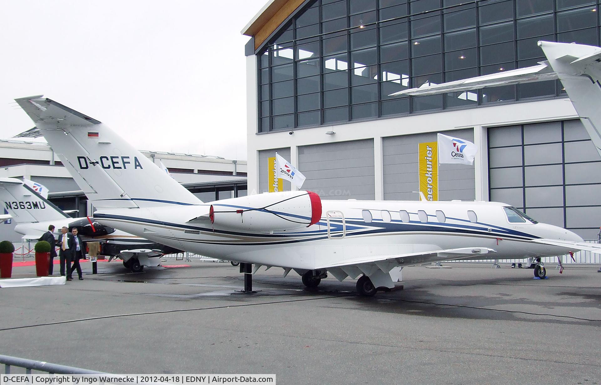 D-CEFA, 2011 Cessna 525C CitationJet CJ4 C/N 525C-0044, Cessna 525C CitationJet CJ4 at the AERO 2012, Friedrichshafen