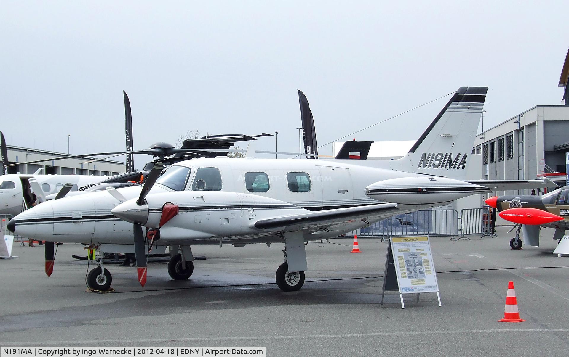 N191MA, Piper PA-31T1 Cheyenne 1 C/N 31T-8104019, Piper PA-31T1 Cheyenne I at the AERO 2012, Friedrichshafen