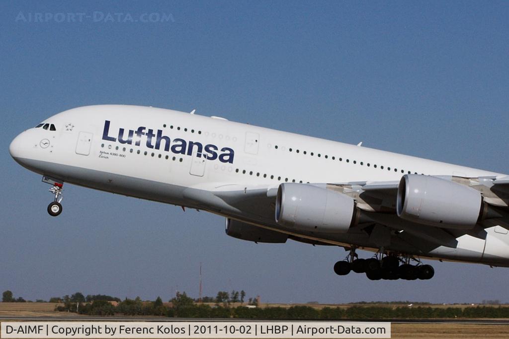 D-AIMF, 2011 Airbus A380-841 C/N 066, Ferihegy