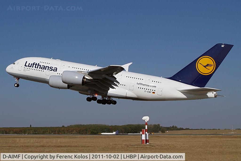 D-AIMF, 2011 Airbus A380-841 C/N 066, Ferihegy