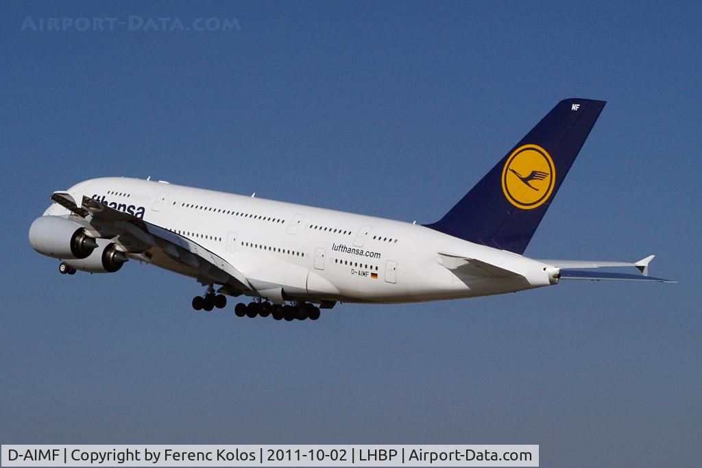 D-AIMF, 2011 Airbus A380-841 C/N 066, Ferihegy