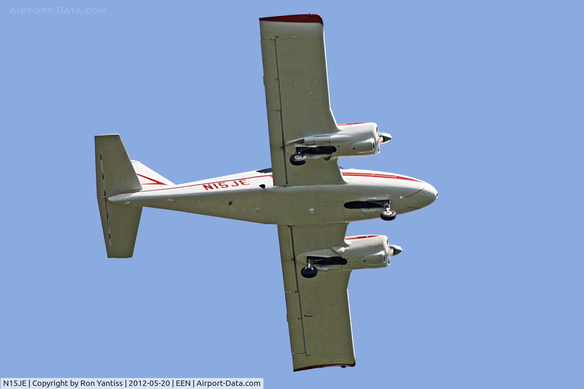 N15JE, 1964 Piper PA-23-250 C/N 27-2494, Turning left base runway 02, Dillant-Hopkins Airport, Keene, NH