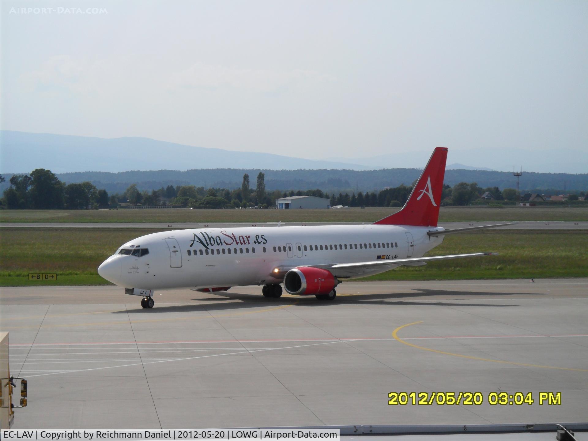EC-LAV, 1989 Boeing 737-408 C/N 24352, just arrived from Rome