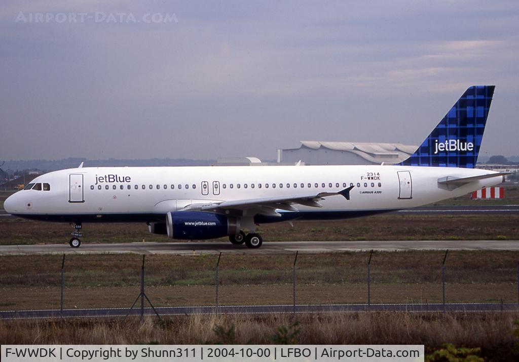 F-WWDK, 2004 Airbus A320-232 C/N 2314, C/n 2314 - To be N598JB
