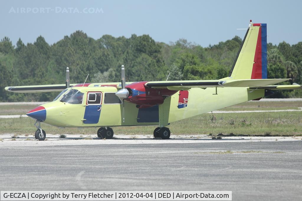 G-ECZA, 1976 Britten-Norman BN-2A-21 Islander C/N 498, Exported from the UK in Feb 2012 - noted at Deland, Florida on 4th Apr 2012
