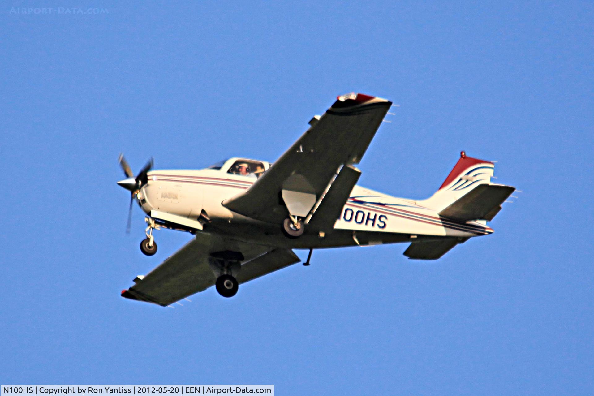 N100HS, Raytheon Aircraft Company A36 Bonanza C/N E-3506, Straight-in final, runway 02, Dillant-Hopkins Airport, Keene, NH