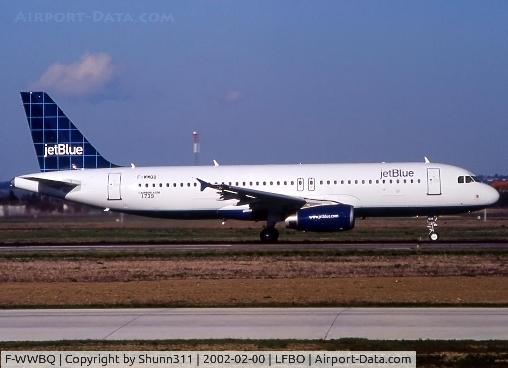 F-WWBQ, 2002 Airbus A320-232 C/N 1739, C/n 1739 - To be N535JB and registered as F-WWQB in error only on right side...