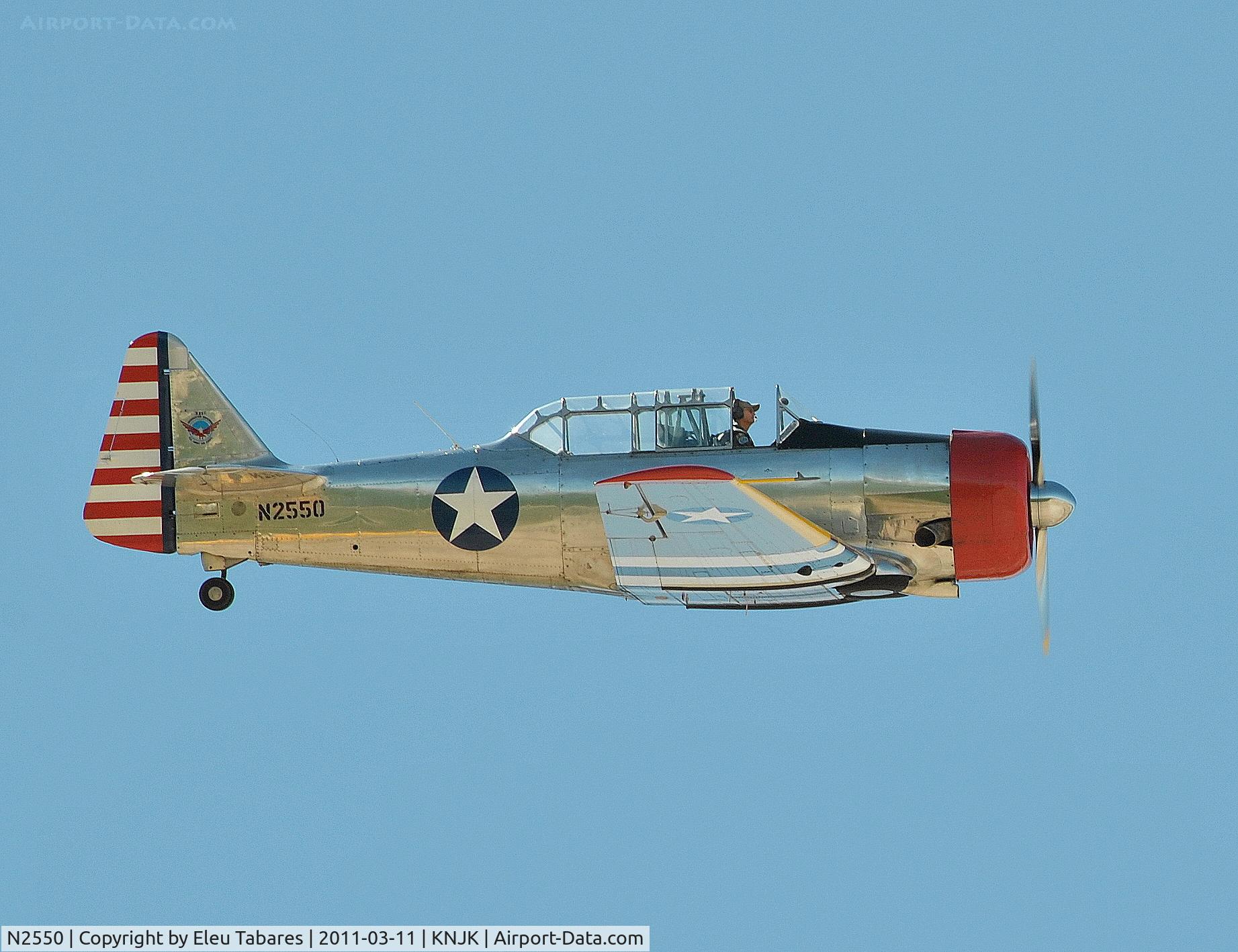 N2550, 1985 North American SNJ-5 Texan C/N 43683, Taken at the Naval Air Facility in El Centro, California.