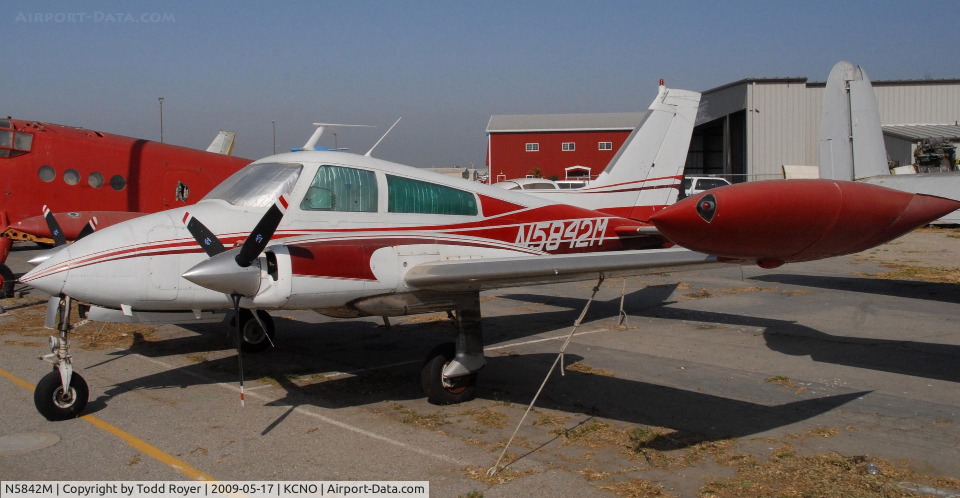 N5842M, 1969 Cessna 310P C/N 310P0142, Parked at Chino