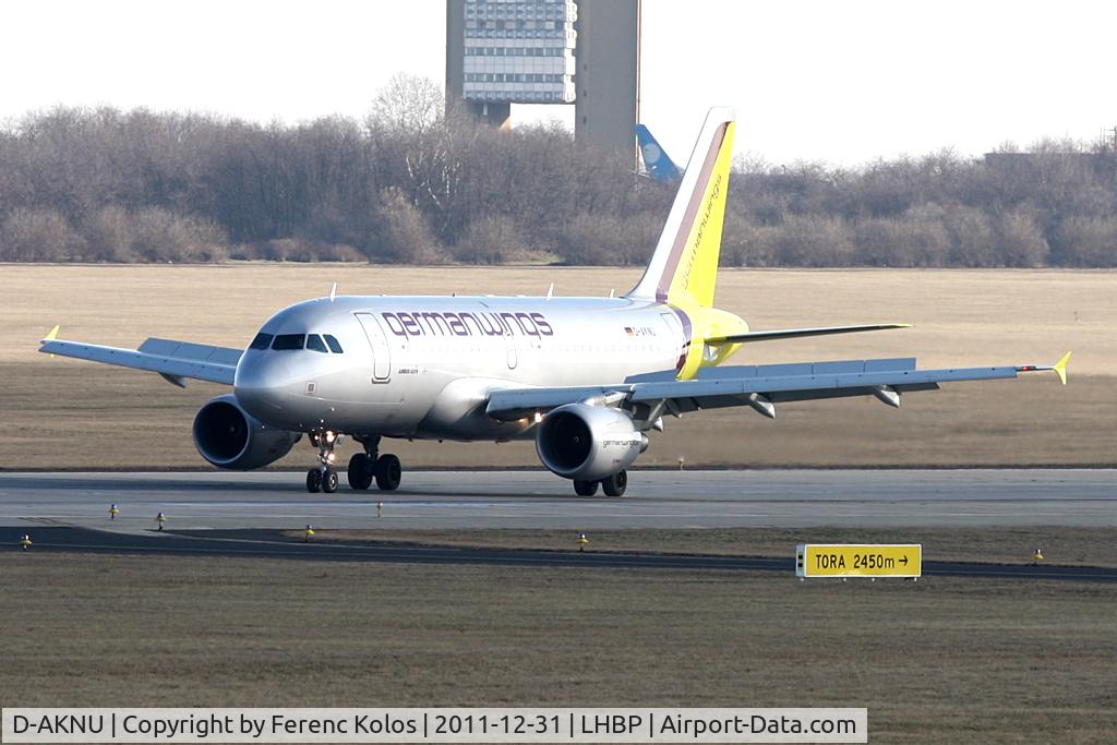 D-AKNU, 2005 Airbus A319-112 C/N 2628, Ferihegy