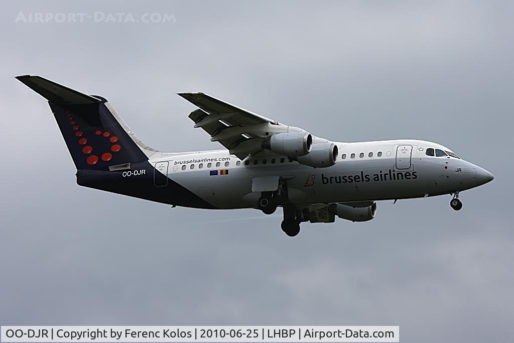OO-DJR, 1996 British Aerospace Avro 146-RJ85 C/N E.2290, Ferihegy