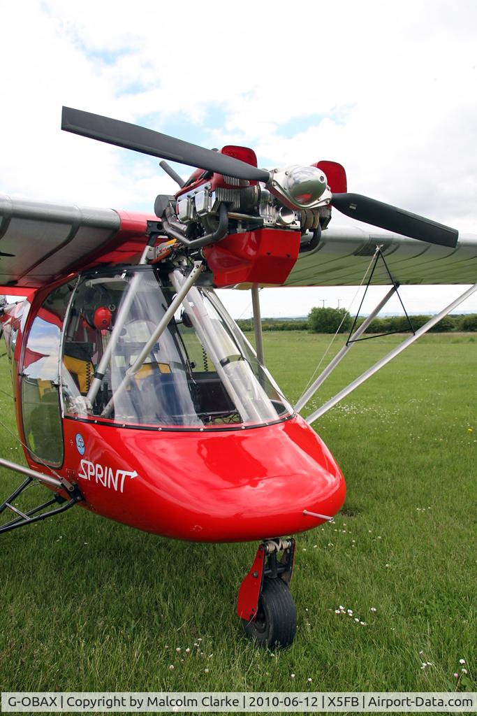 G-OBAX, 2001 Thruster T600N 450 JAB C/N 0051-T600N-053, Thruster T600N 450 JAB, Fishburn Airfield, June 2010.