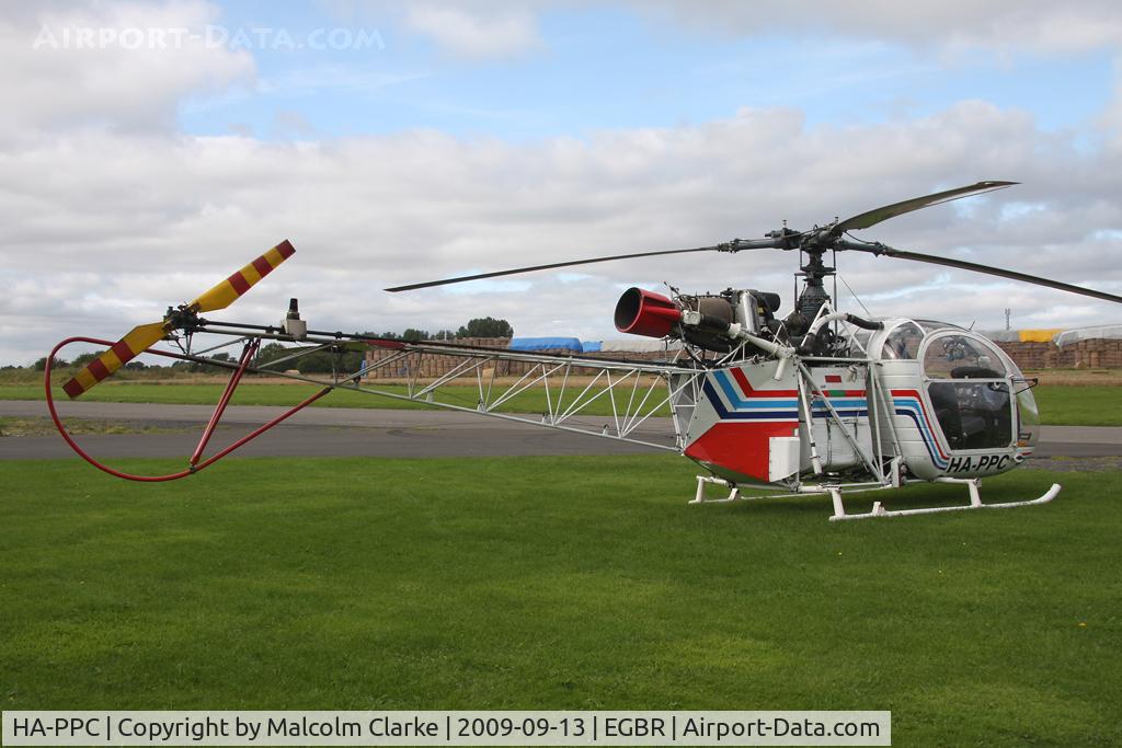 HA-PPC, 1960 Sud SA-313B Alouette II C/N 1500, Sud SA.313B Alouette II, Breighton Airfield, September 2009.