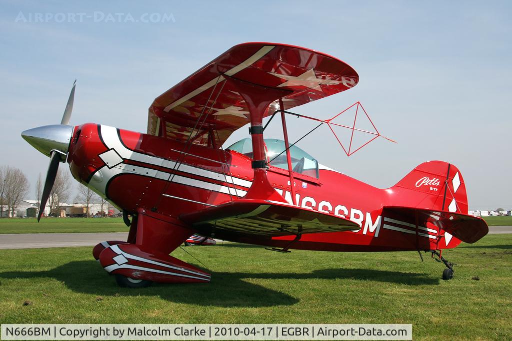 N666BM, 1991 Aviat Pitts S-1T Special C/N 1057, Aviat Pitts S-1C, Breighton Airfield, April 2010.