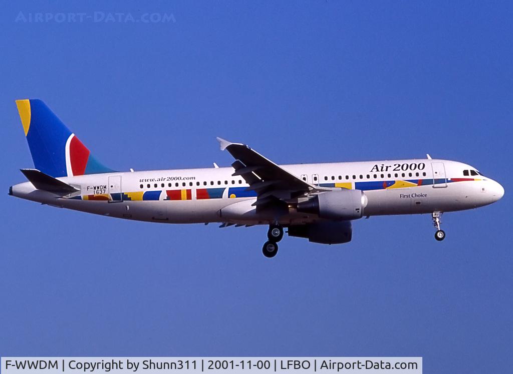 F-WWDM, 2001 Airbus A320-214 C/N 1637, C/n 1637 - To be G-OOAU