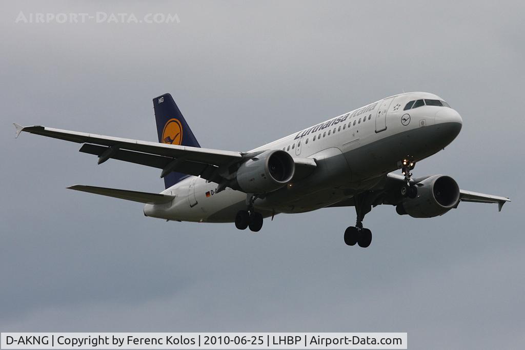 D-AKNG, 1997 Airbus A319-112 C/N 654, Ferihegy
