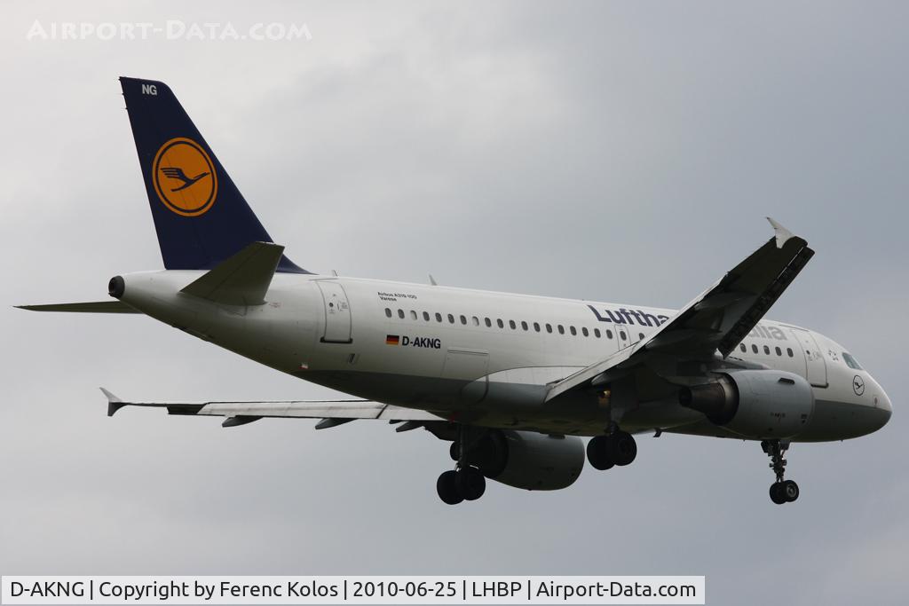 D-AKNG, 1997 Airbus A319-112 C/N 654, Ferihegy