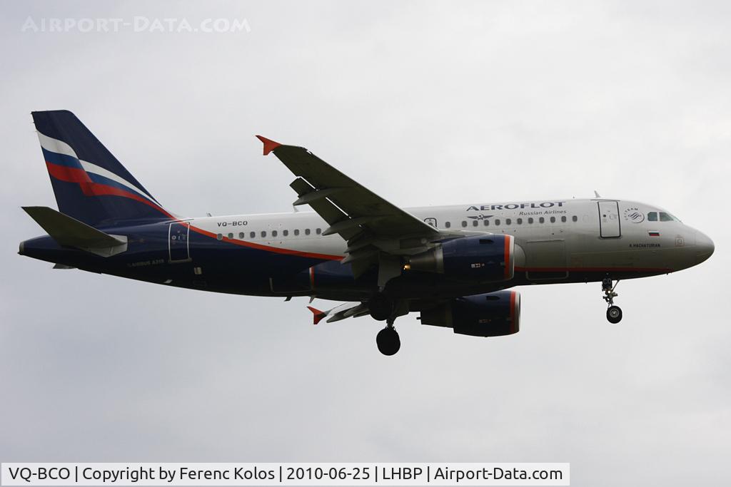 VQ-BCO, 2009 Airbus A319-111 C/N 3942, Ferihegy
