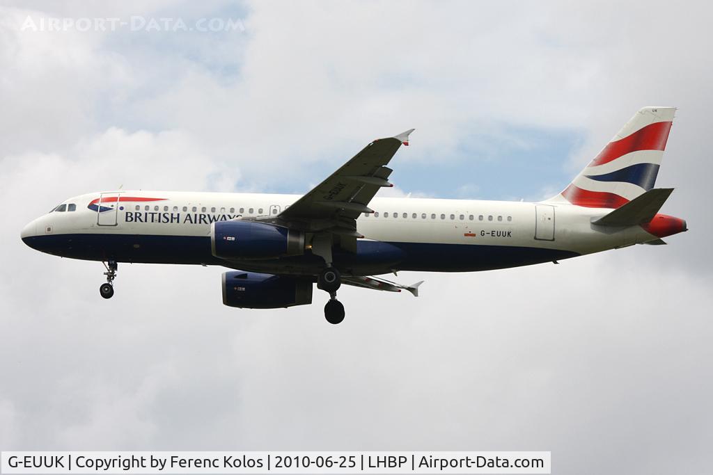 G-EUUK, 2002 Airbus A320-232 C/N 1899, Ferihegy