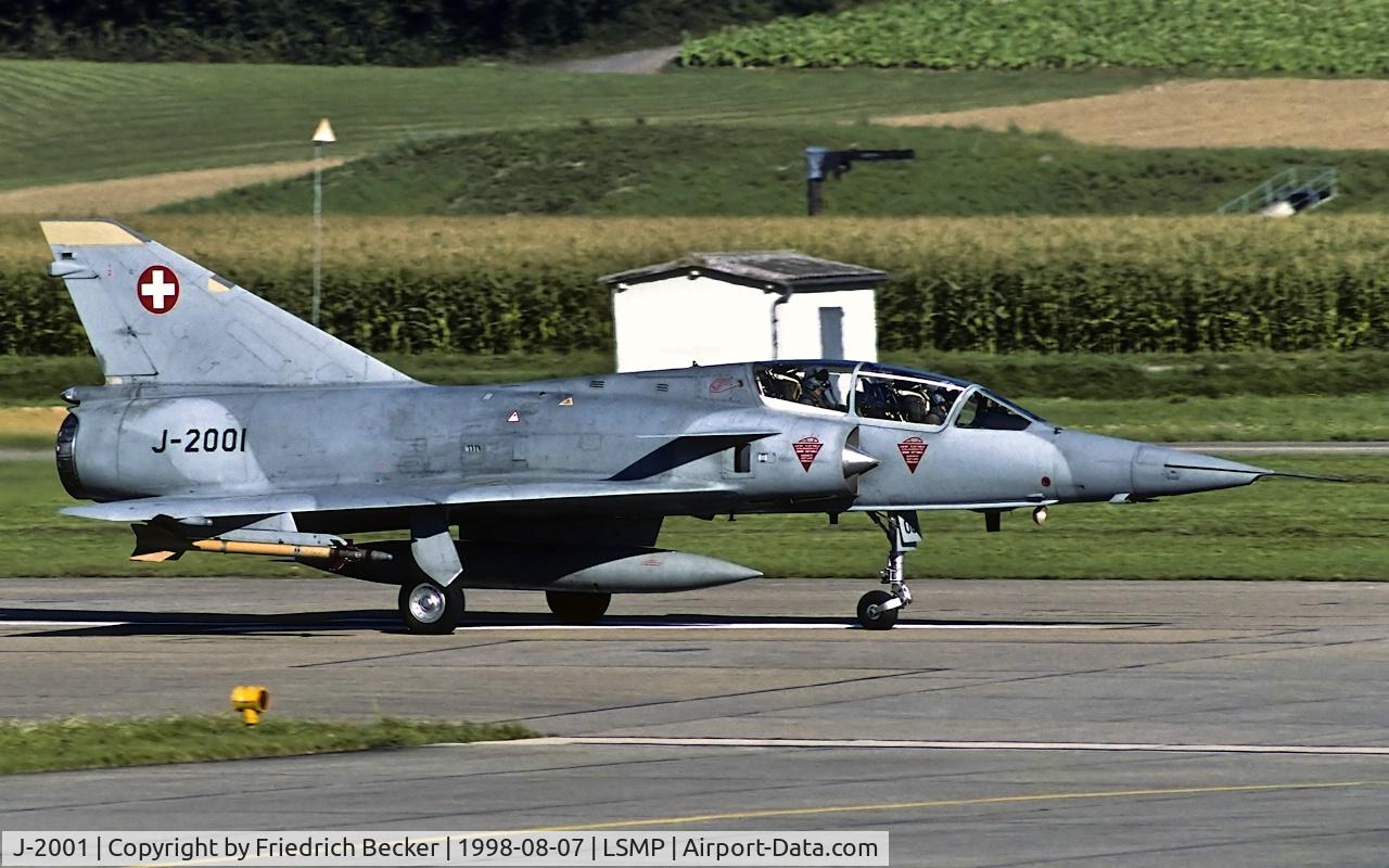 J-2001, Dassault Mirage IIIDS C/N 227F/BS1, line up for departure from Payerne AB