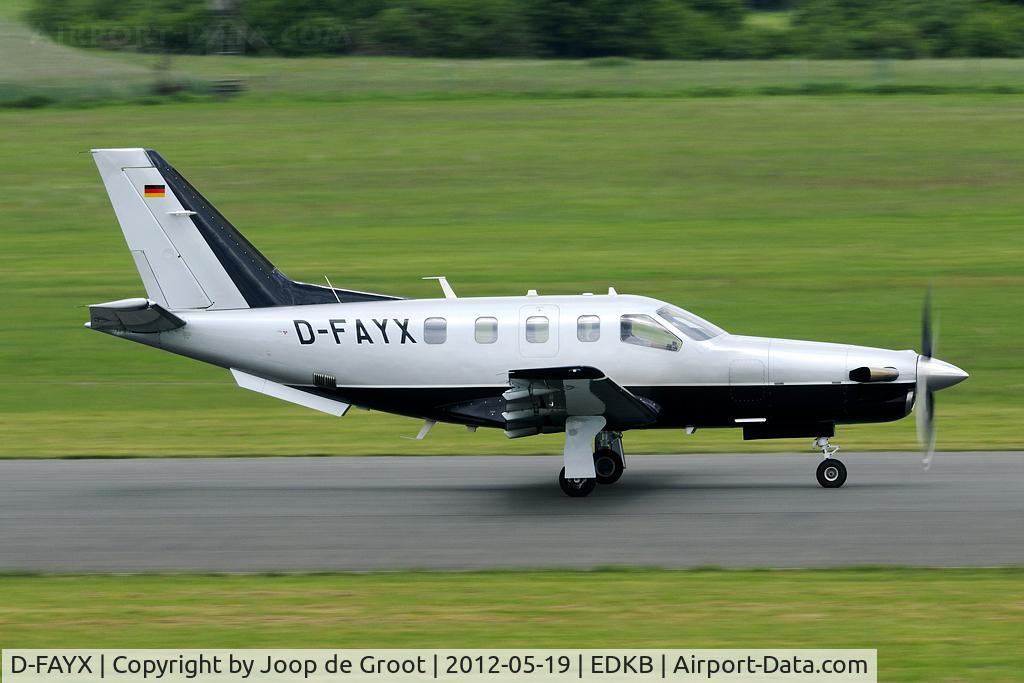 D-FAYX, 2009 Socata TBM-850 C/N 514, take off run from Hangelar