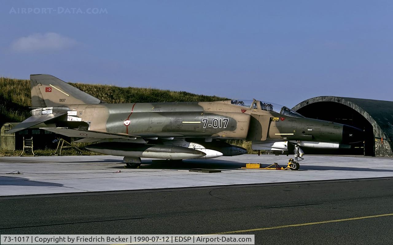 73-1017, McDonnell Douglas F-4E Phantom II C/N 4528, transient at Fliegerhorst Pferdsfeld