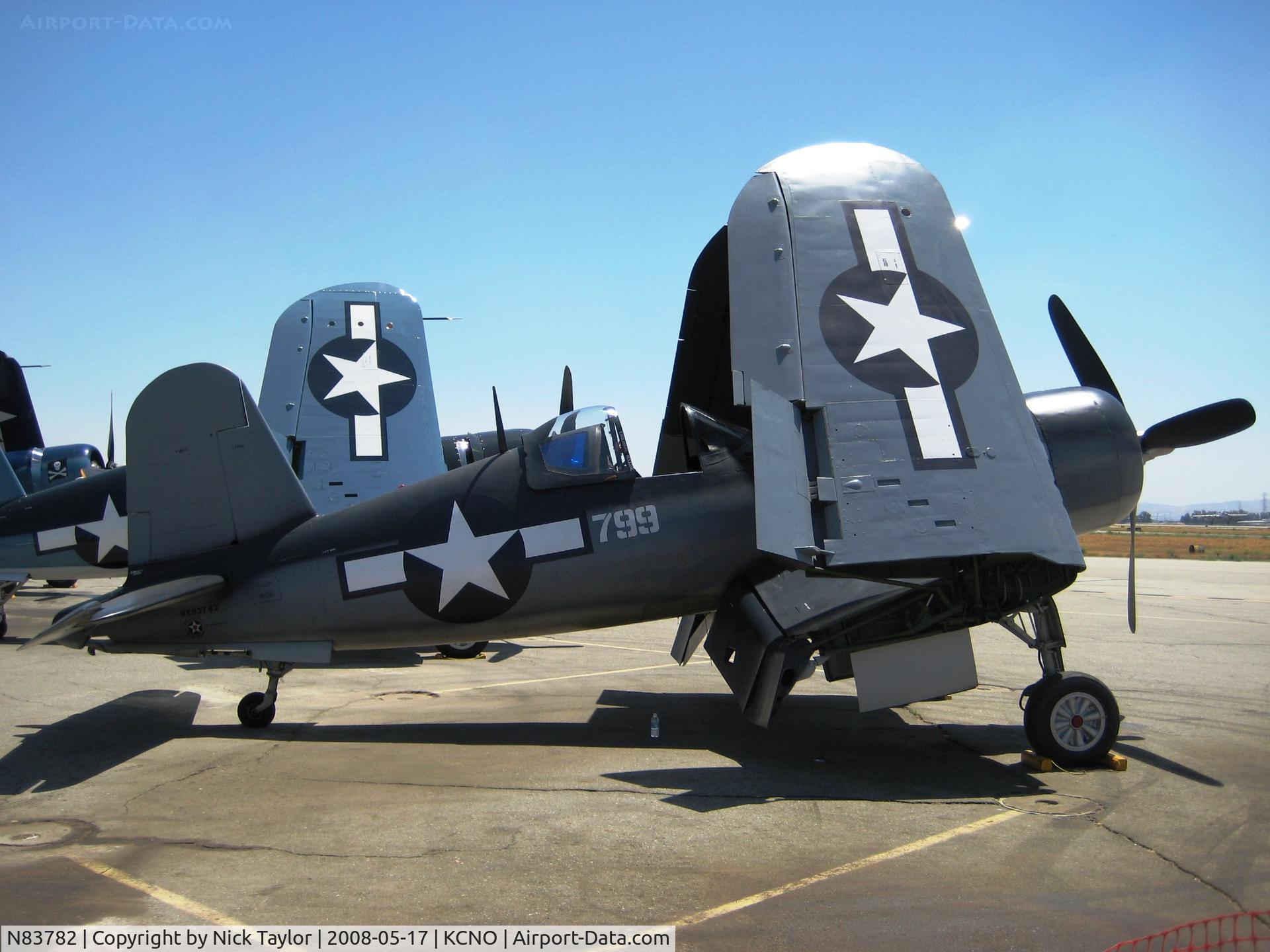 N83782, 1942 Vought F4U-1 Corsair C/N 3884 (Bu 17799), Chino Air Show 08