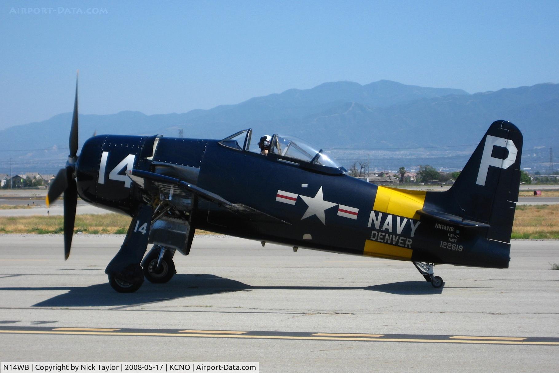 N14WB, Grumman F8F-2 (G58) Bearcat C/N D.1148, Chino Air Show 08