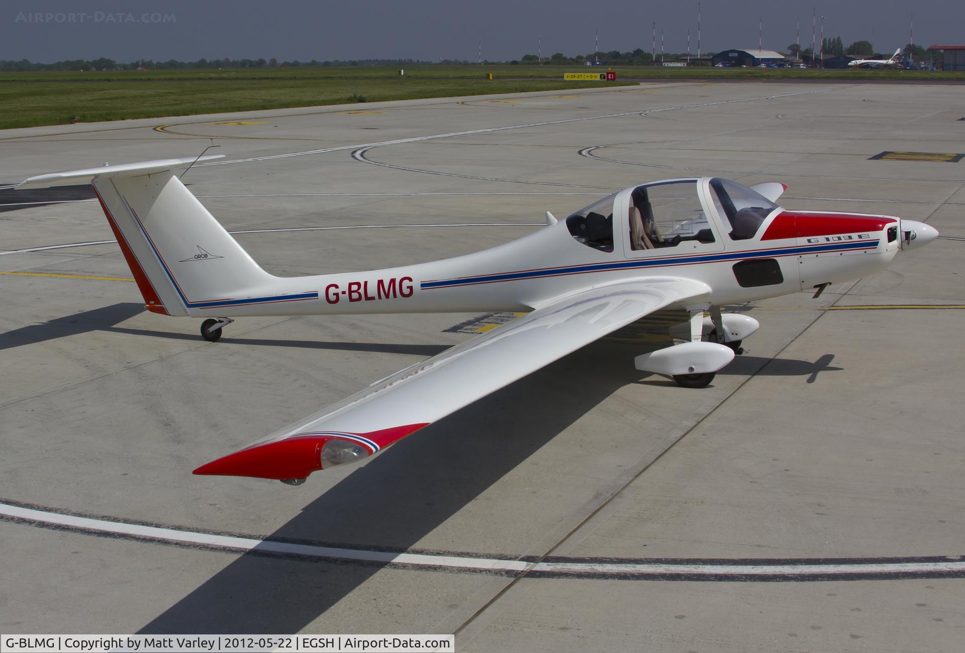 G-BLMG, 1984 Grob G-109B C/N 6322, Sat on stand at SaxonAir.
