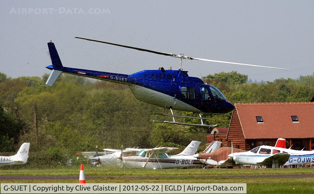 G-SUET, 1968 Bell 206B JetRanger II C/N 314, Ex: N1408W > C-GWDH > ZS-HMV > G-BLZN > G-SUET - Owned to, Aerospeed Ltd in March 2011. Departing as, 