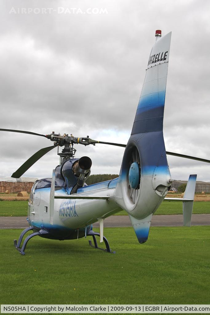 N505HA, 1972 Aerospatiale SA-341G Gazelle C/N 1022, Aerospatiale SA-341G Gazelle, Breighton Airfield, September 2009.