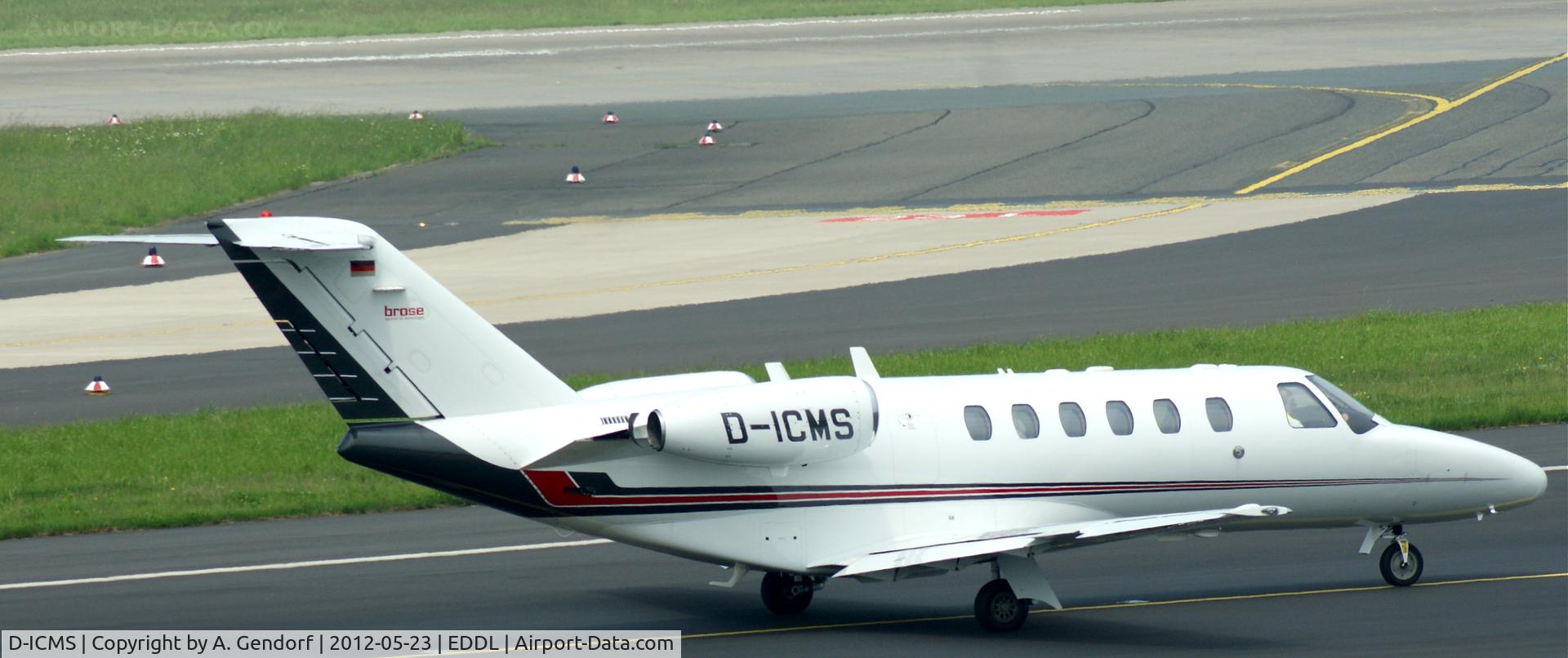 D-ICMS, 2002 Cessna 525A CitationJet CJ2 C/N 525A-0108, Is seen here waiting take off clearence at Düsseldorf Int´l (EDDL)