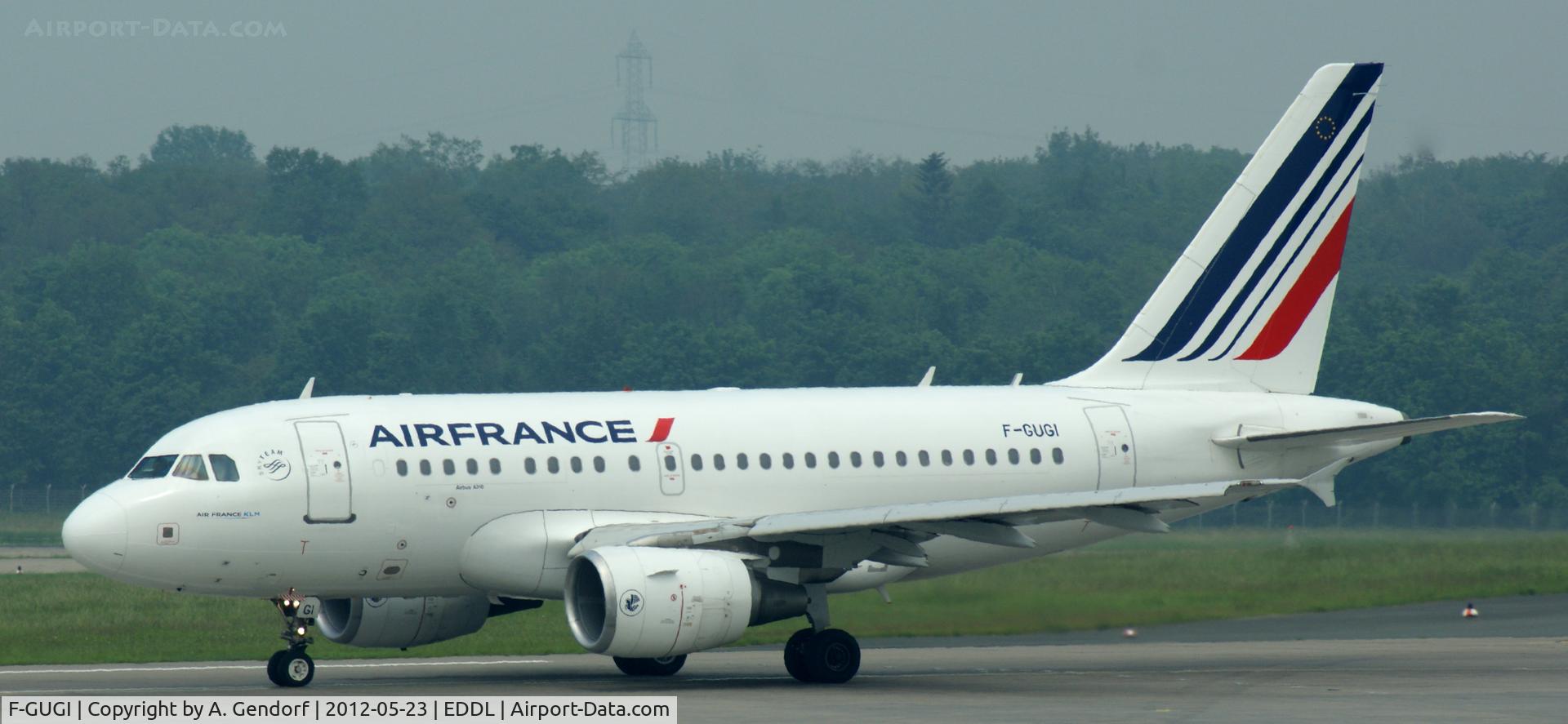F-GUGI, 2004 Airbus A318-111 C/N 2350, Air France, seen here departing on Rwy 23L at Düsseldorf Int´l (EDDL)