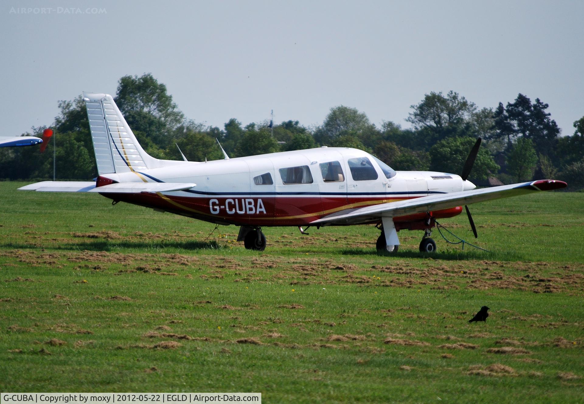 G-CUBA, 1980 Piper PA-32R-301T Turbo Saratoga C/N 32R-8029090, Turbo Saratoga at Denham. Ex OE-KMS