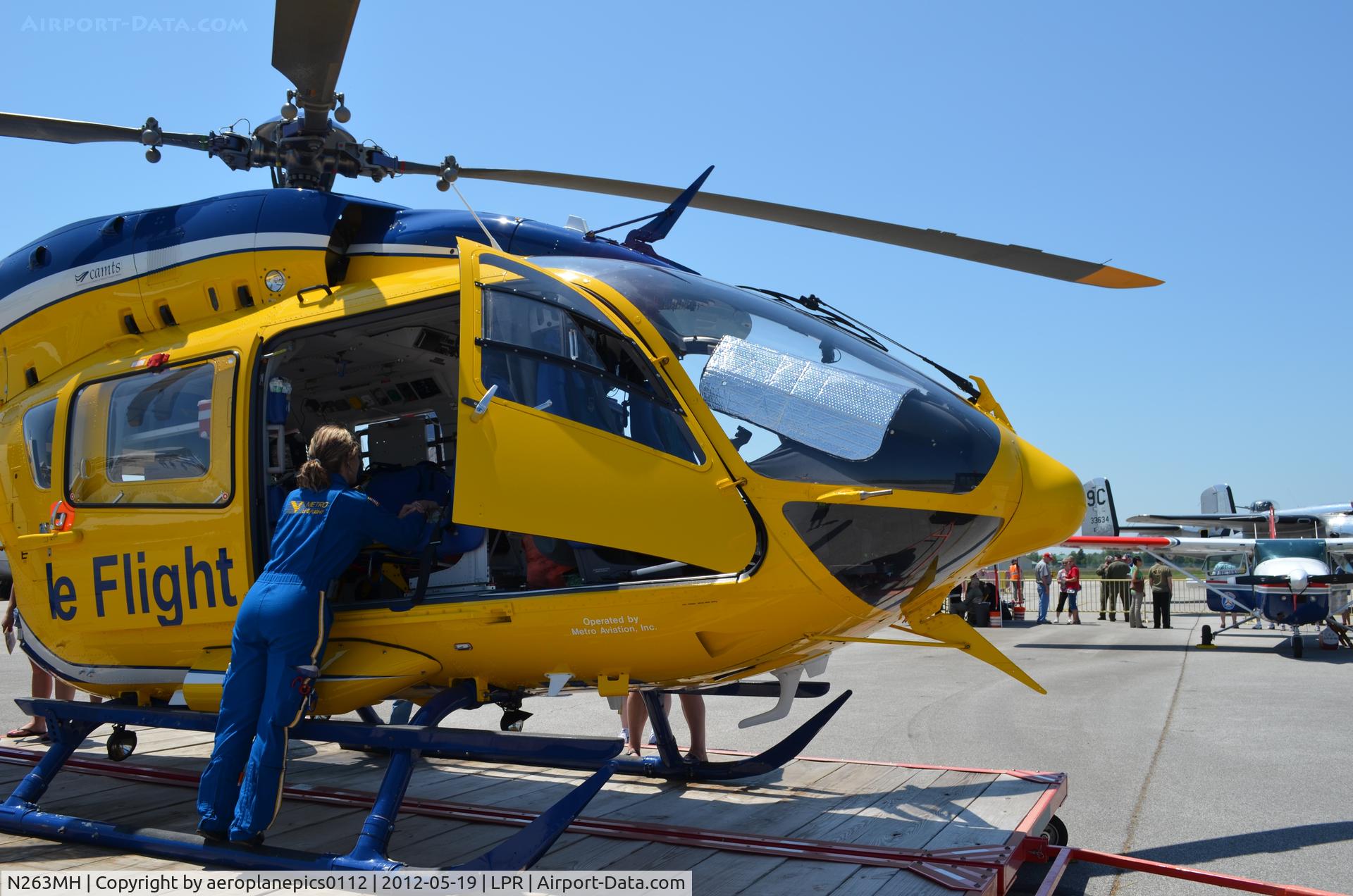 N263MH, Eurocopter-Kawasaki EC-145 (BK-117C-2) C/N 9311, N263MH seen at KLPR for an International Learn to Fly Day.