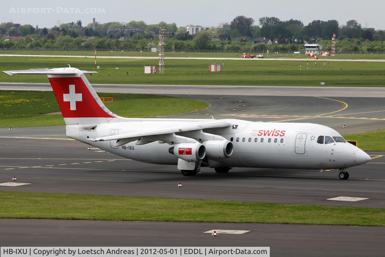 HB-IXU, 1995 British Aerospace Avro 146-RJ100 C/N E3276, SWR1019 Dusseldorf to Zurich (ZRH)