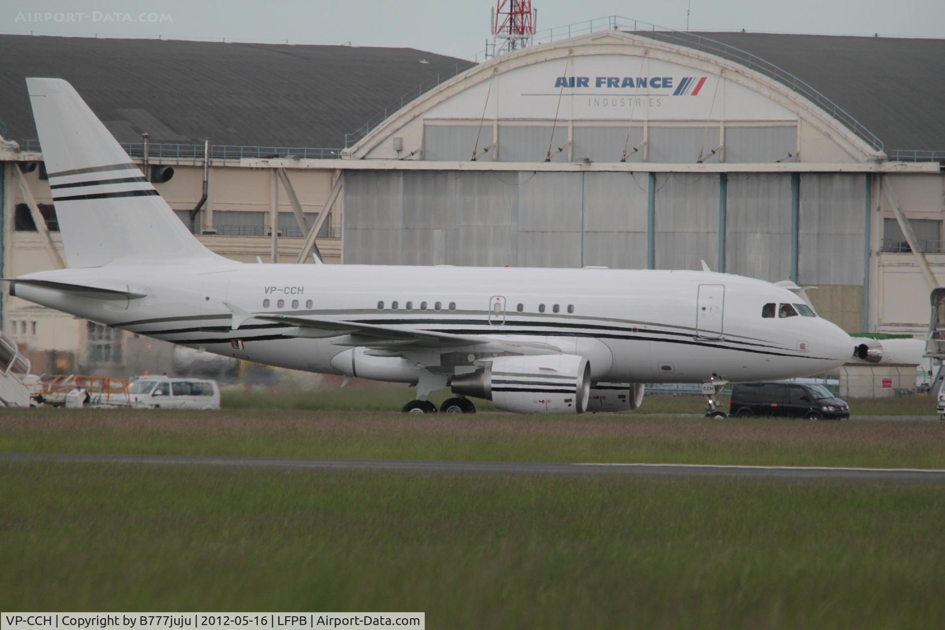 VP-CCH, 2010 Airbus A318-112CJ Elite C/N 4211, on transit at Le Bourget