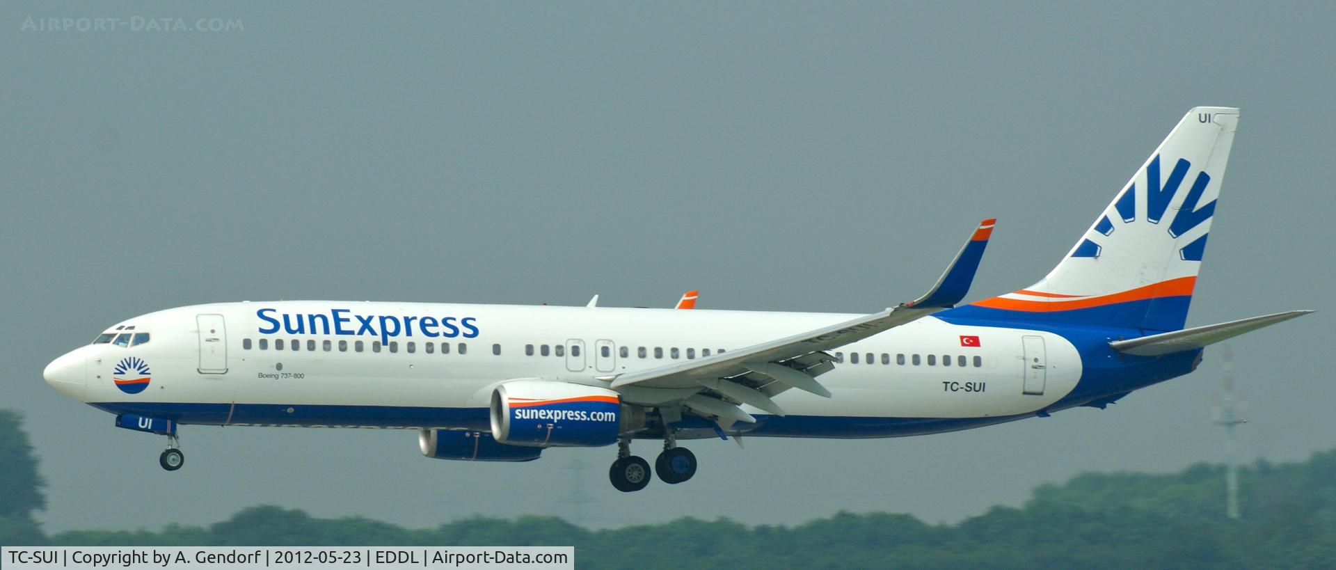 TC-SUI, 2003 Boeing 737-8CX C/N 32367, Sun Express, is seen here on finals at Düsseldorf Int´l (EDDL)