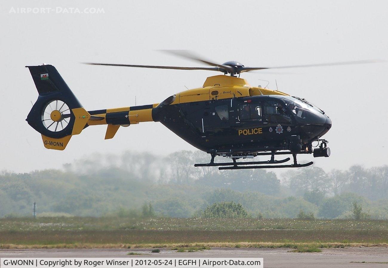 G-WONN, 2007 Eurocopter EC-135T-2+ C/N 0597, South and East Wales Police Air Support Unit helicopter (Police 32). Marked HEDDLU on port side.