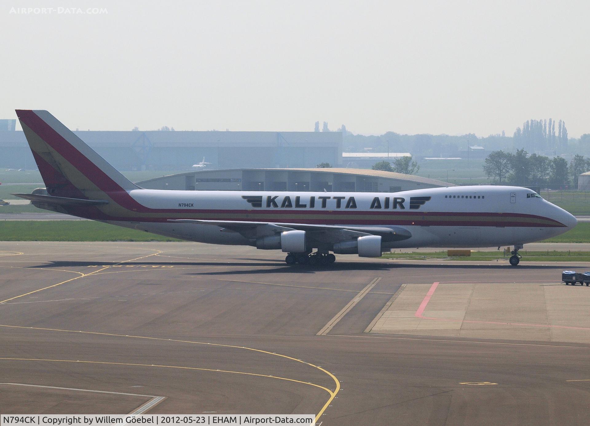 N794CK, 1987 Boeing 747-222B C/N 23737, Taxi to the Cargo gate of Schiphol Airport