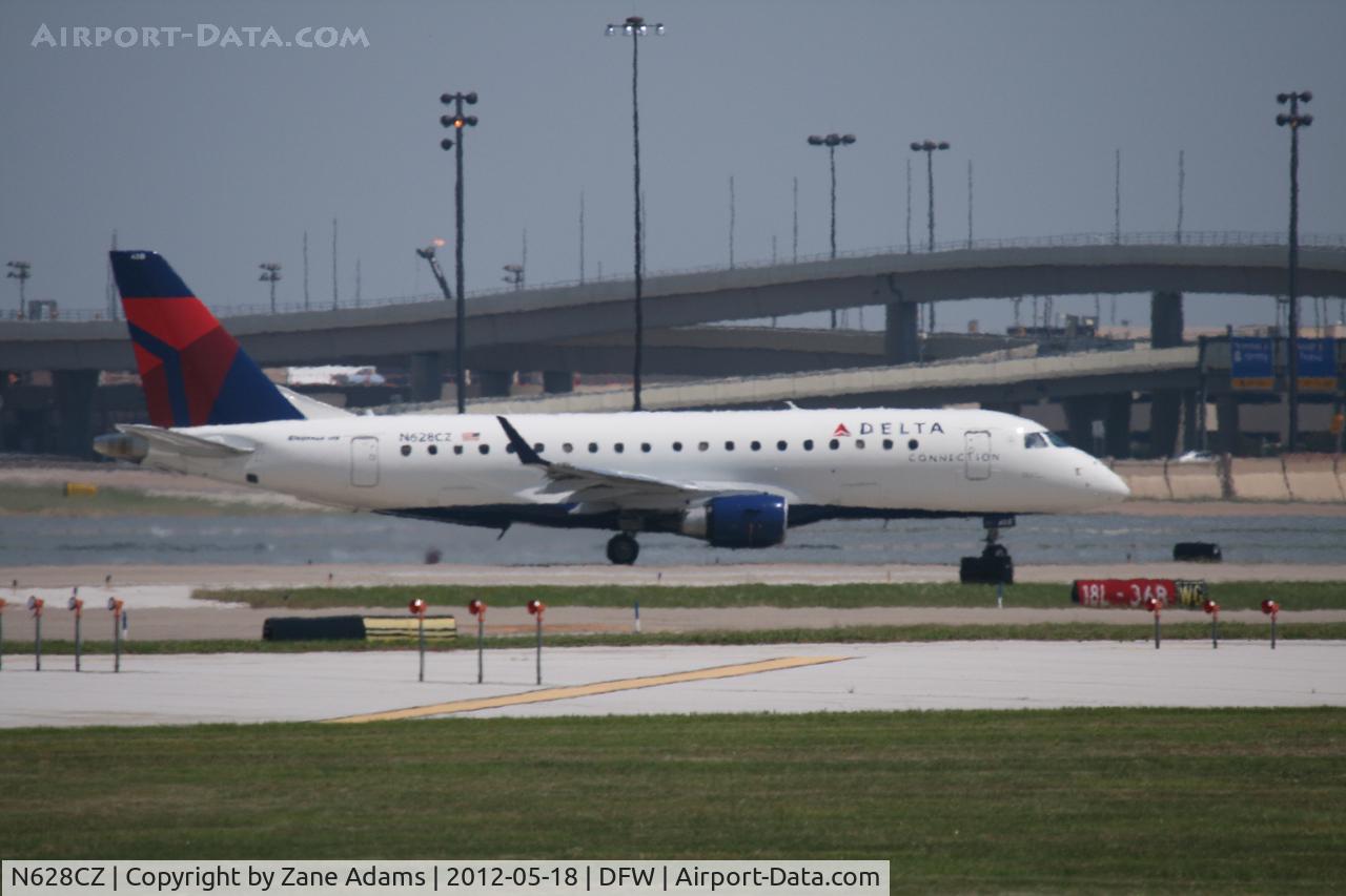 N628CZ, 2008 Embraer 175LR (ERJ-170-200LR) C/N 17000233, At DFW Airport