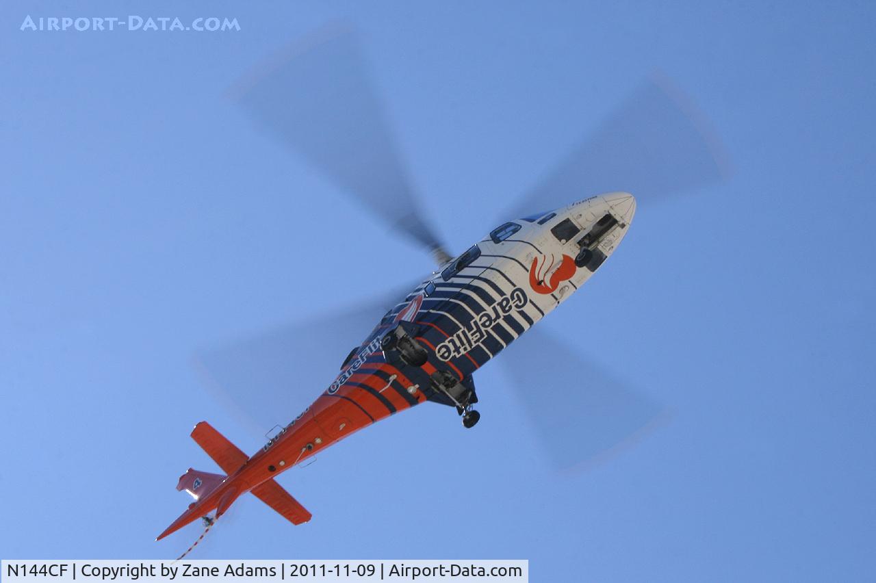 N144CF, 2002 Agusta A-109E C/N 11144, Careflte departing Burleson/Joshua, TX Medical Center