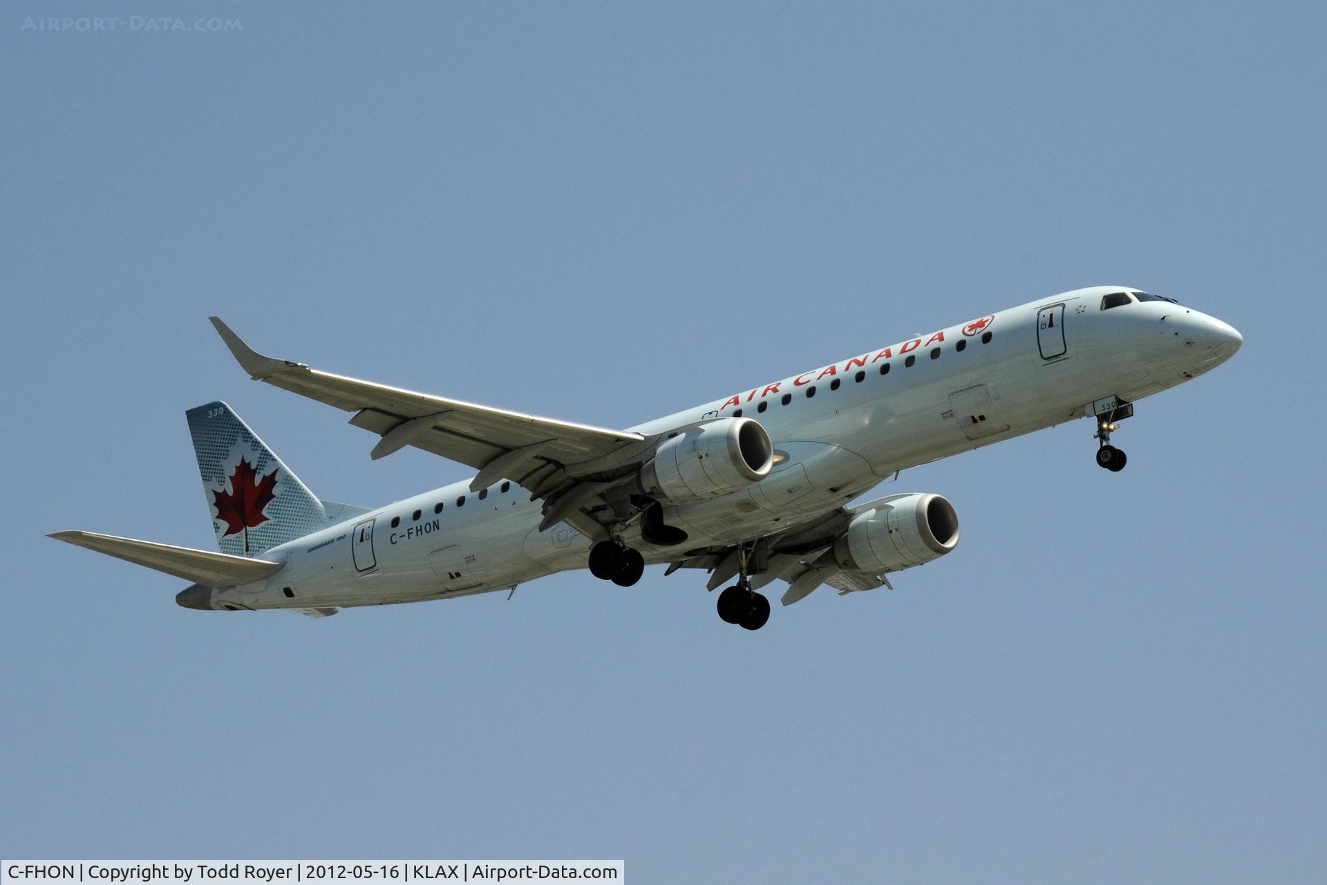 C-FHON, 2007 Embraer 190AR (ERJ-190-100IGW) C/N 19000097, Arriving at LAX on 24R
