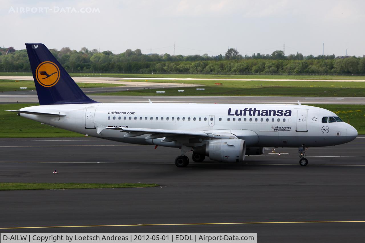 D-AILW, 1998 Airbus A319-114 C/N 853, DLH2011 Dusseldorf to Munich, Franz Josef Strauss (MUC)
